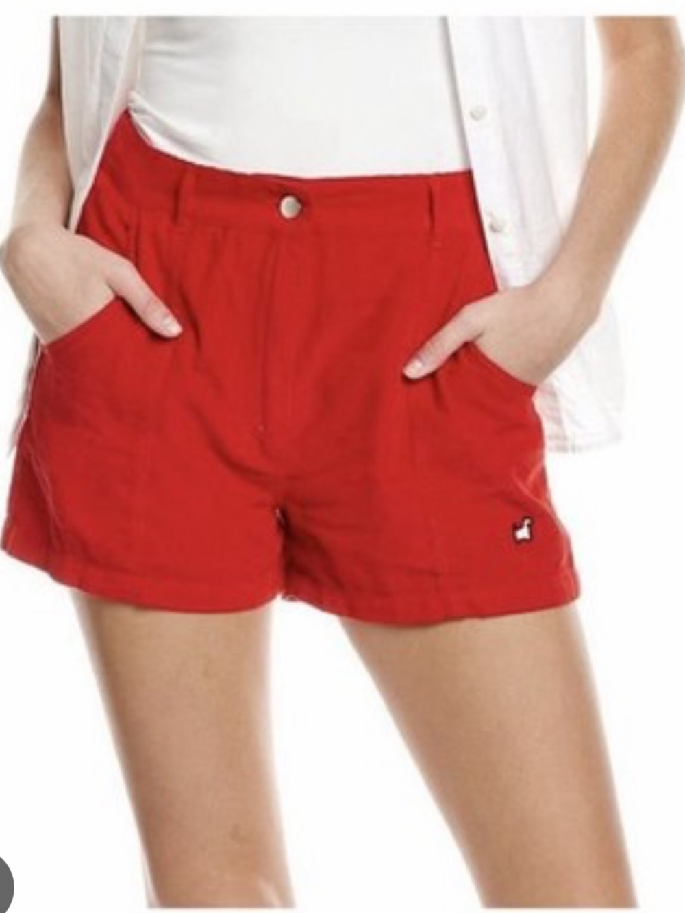Frances Valentine Oyster Red Women's Corduroy Shorts. Size 8. EUC